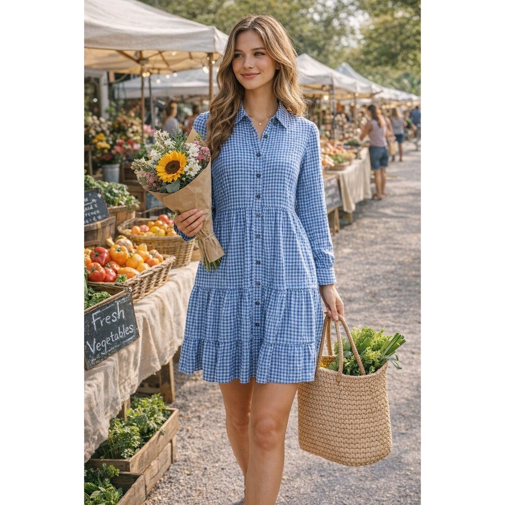 1901 button Down Dress In Navy Size 6